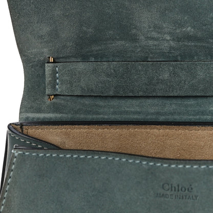 Chloe Suede Smooth Calfskin Mini Drew Shoulder Bag Cloudy Blue 11 of 14
