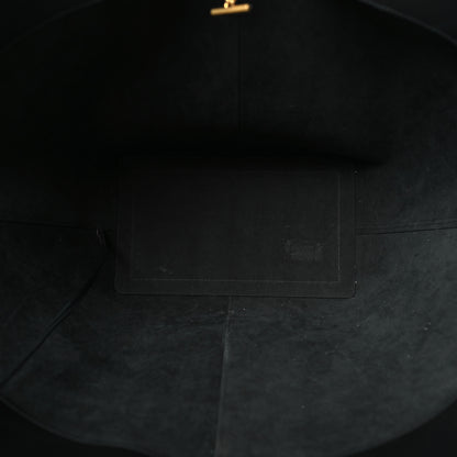 Saint Laurent Smooth Calfskin Maxi Trapezoid Shopping Tote Black 6 of 11