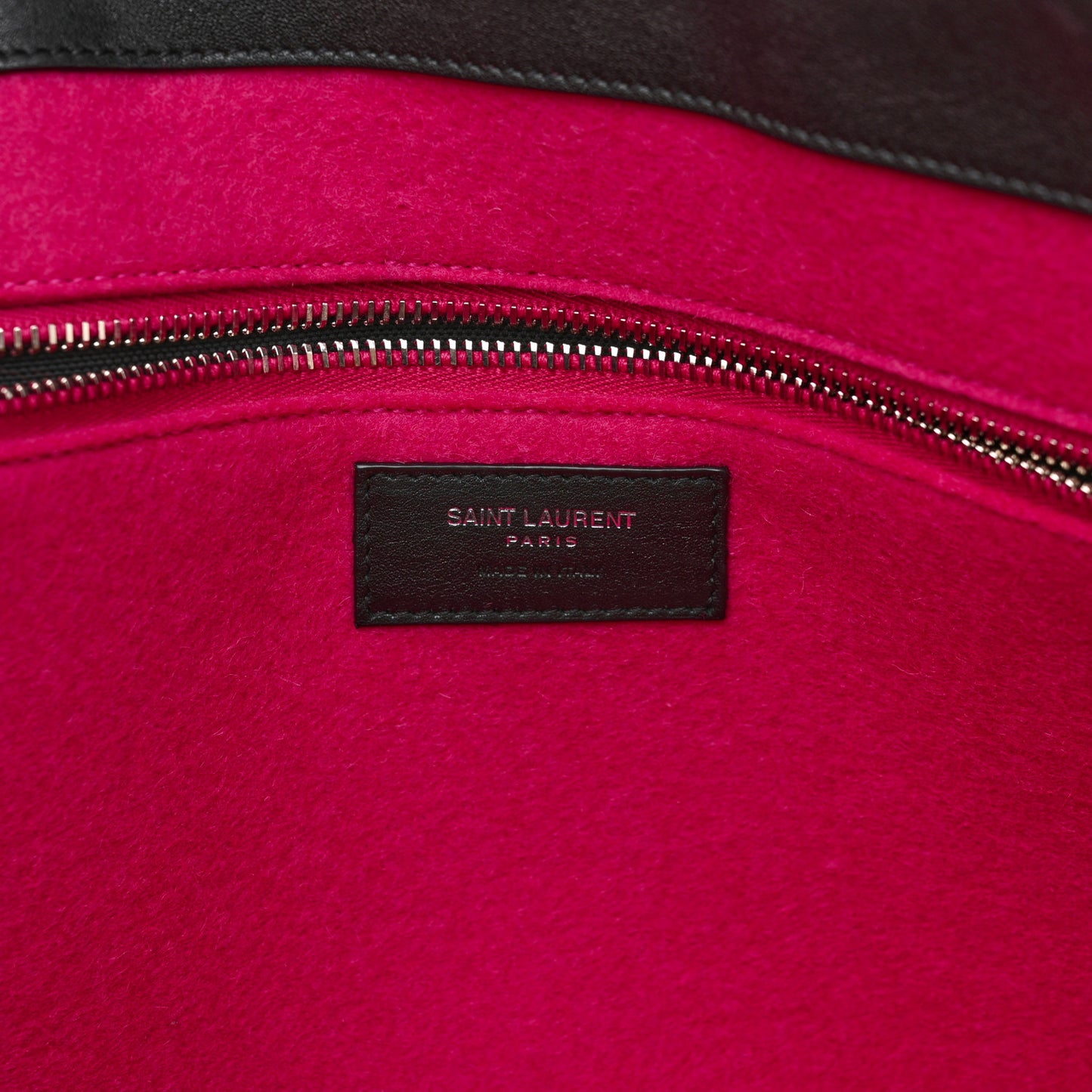 Wool Rive Gauche Tote Fuchsia