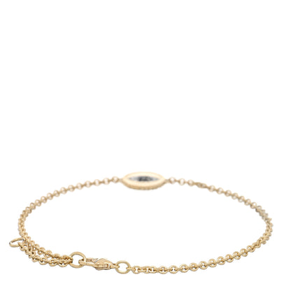 David Yurman 18K Yellow Gold Diamond Blue Sapphire Cable Collectibles Evil Eye Bracelet 2 of 3