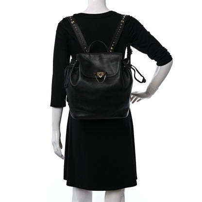 Valentino Garavani Vitello Rockstud Demilune Backpack Black 2 of 8