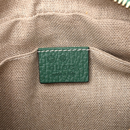 Gucci Monogram Dollar Calfskin Mini Bree Messenger Bag Beige Ebony Emerald 6 of 10