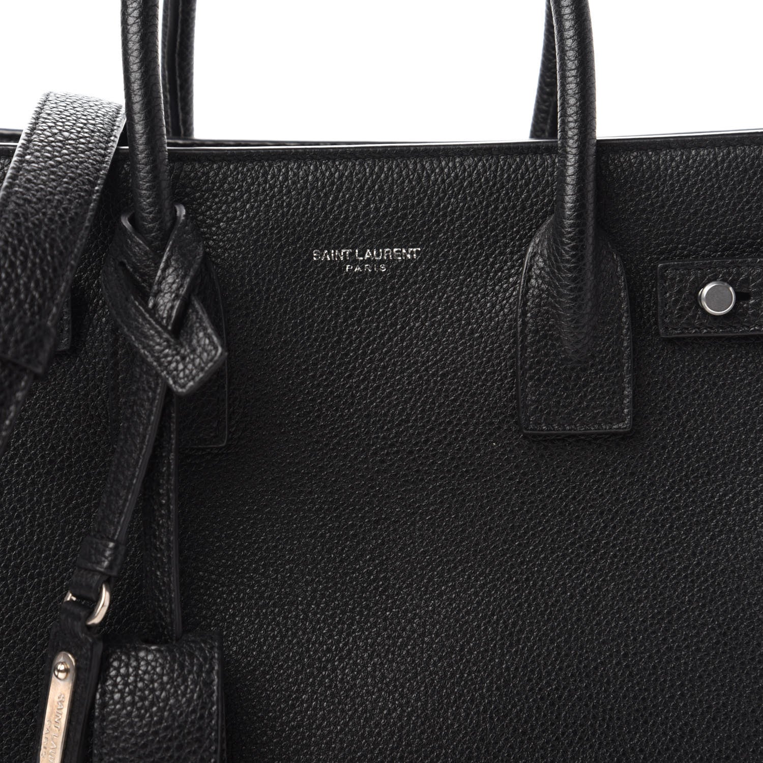 Saint Laurent Grained Calfskin Baby Sac De Jour Souple Black 9 of 10