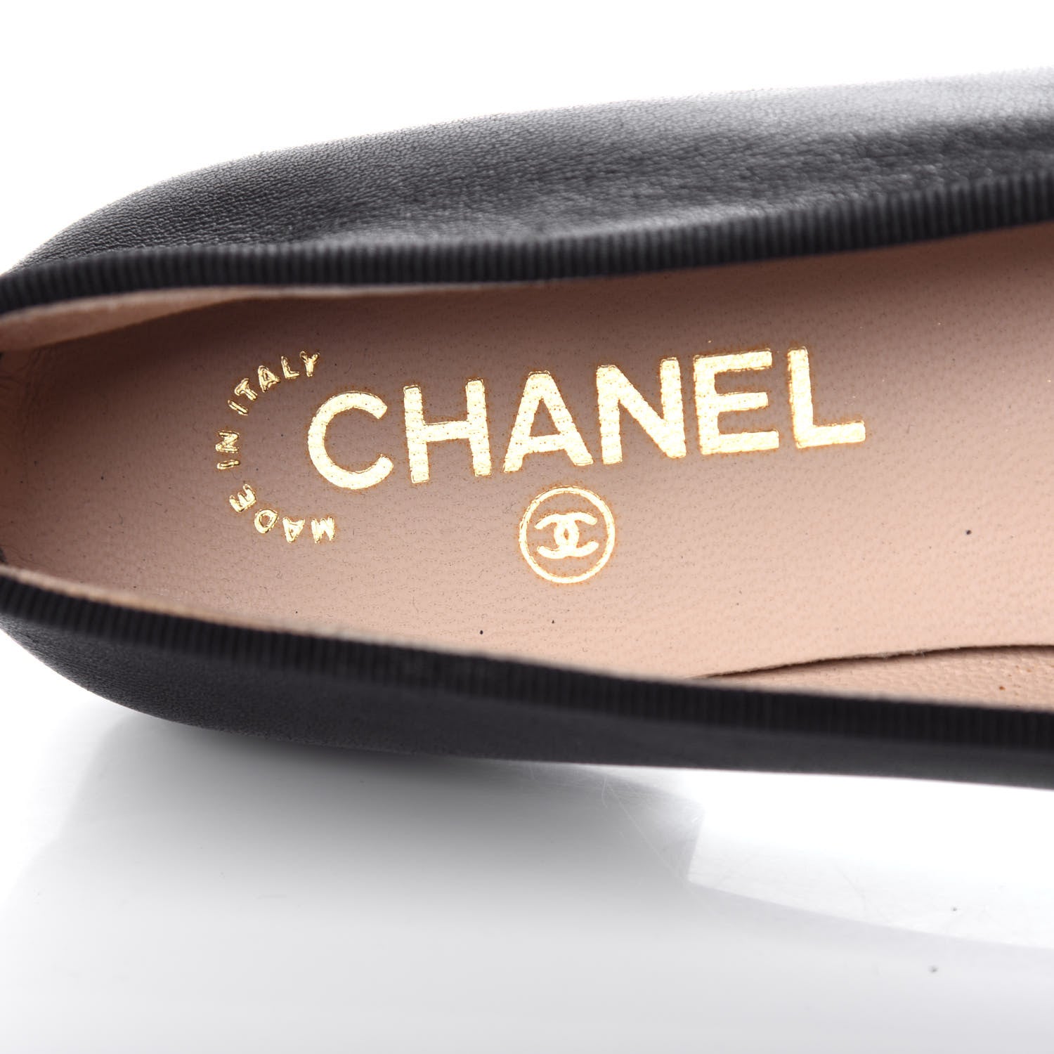 Chanel Lambskin Cap Toe Ballerina Flats 37 Black 8 of 11