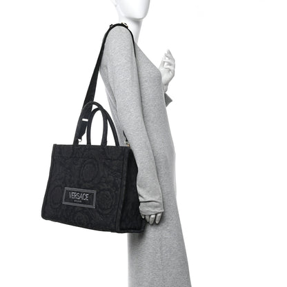 Versace Jacquard Barocco Medium Athena Tote Black 2 of 13