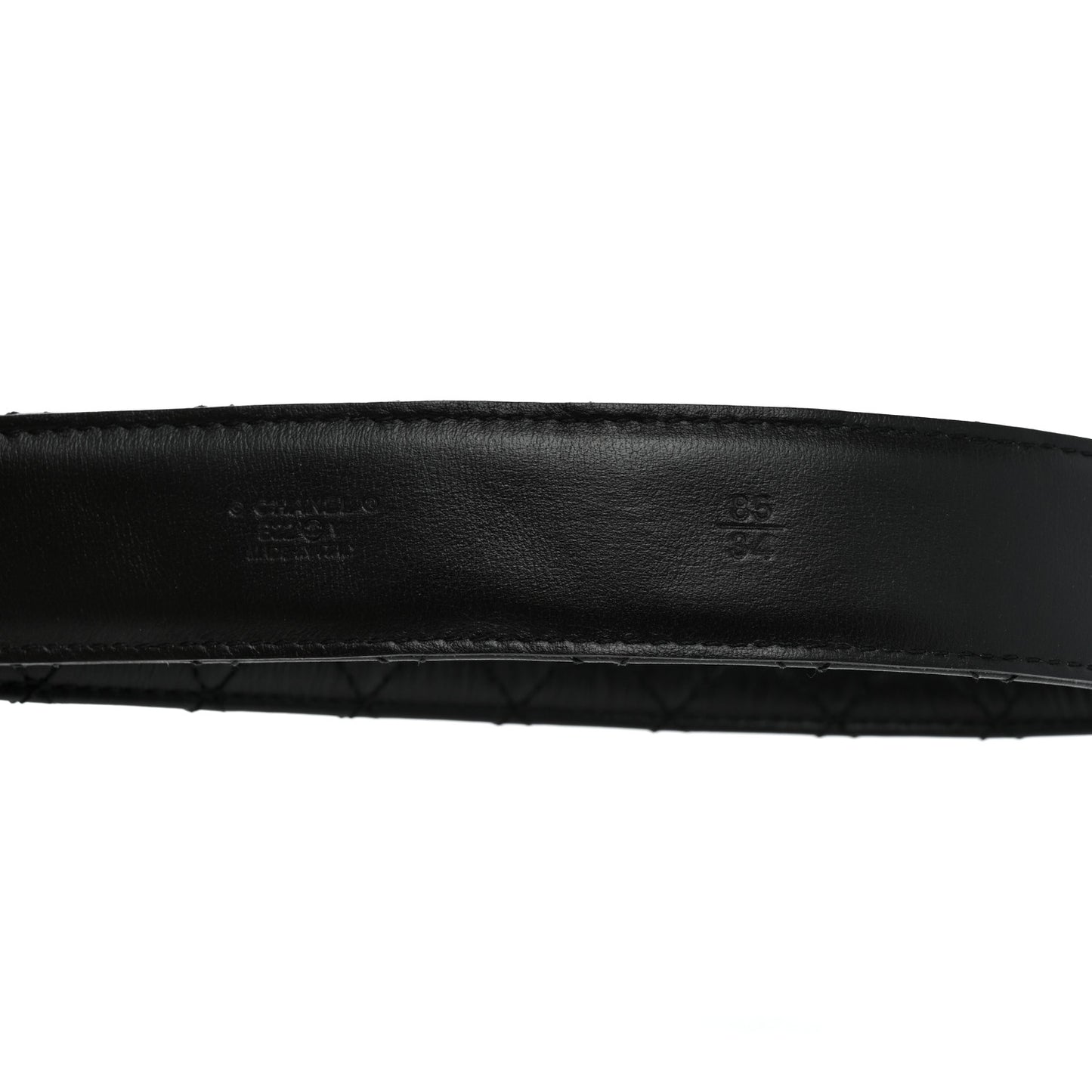 Lambskin Quilted CC Chain Belt 85 34 Black
