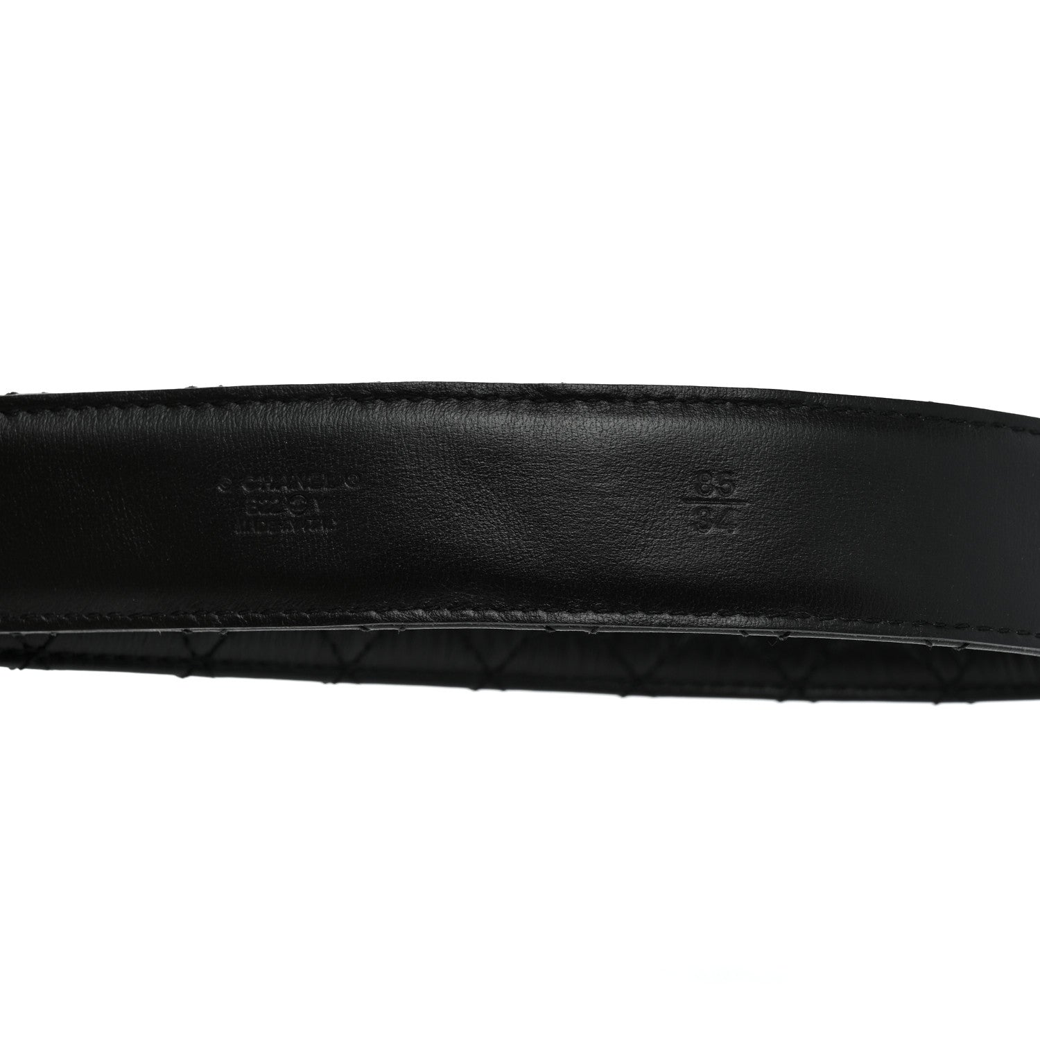 Chanel Lambskin Quilted CC Chain Belt 85 34 Black 3 of 6