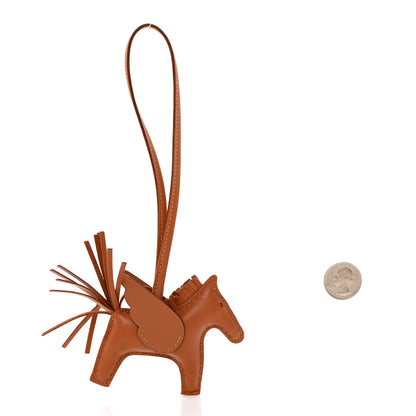 Hermes Milo Lambskin Swift Grigri Rodeo Pegase Horse Bag Charm PM Gold 2 of 5