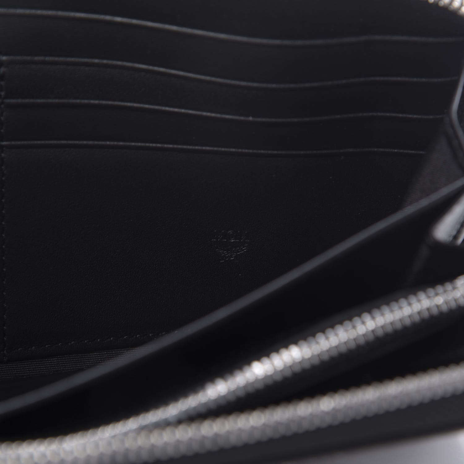 MCM Visetos Zip Around Wallet Black 5 of 9