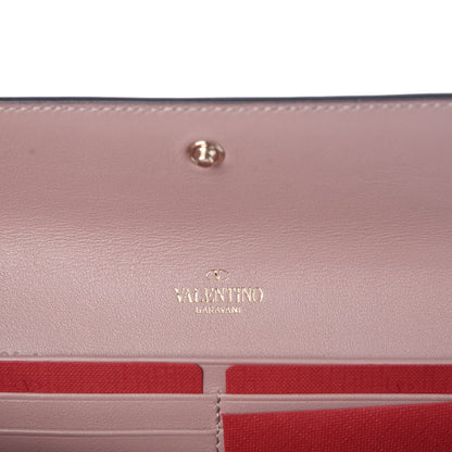 Valentino Garavani Calfskin Rockstud Wristlet Travel Wallet Poudre 6 of 9