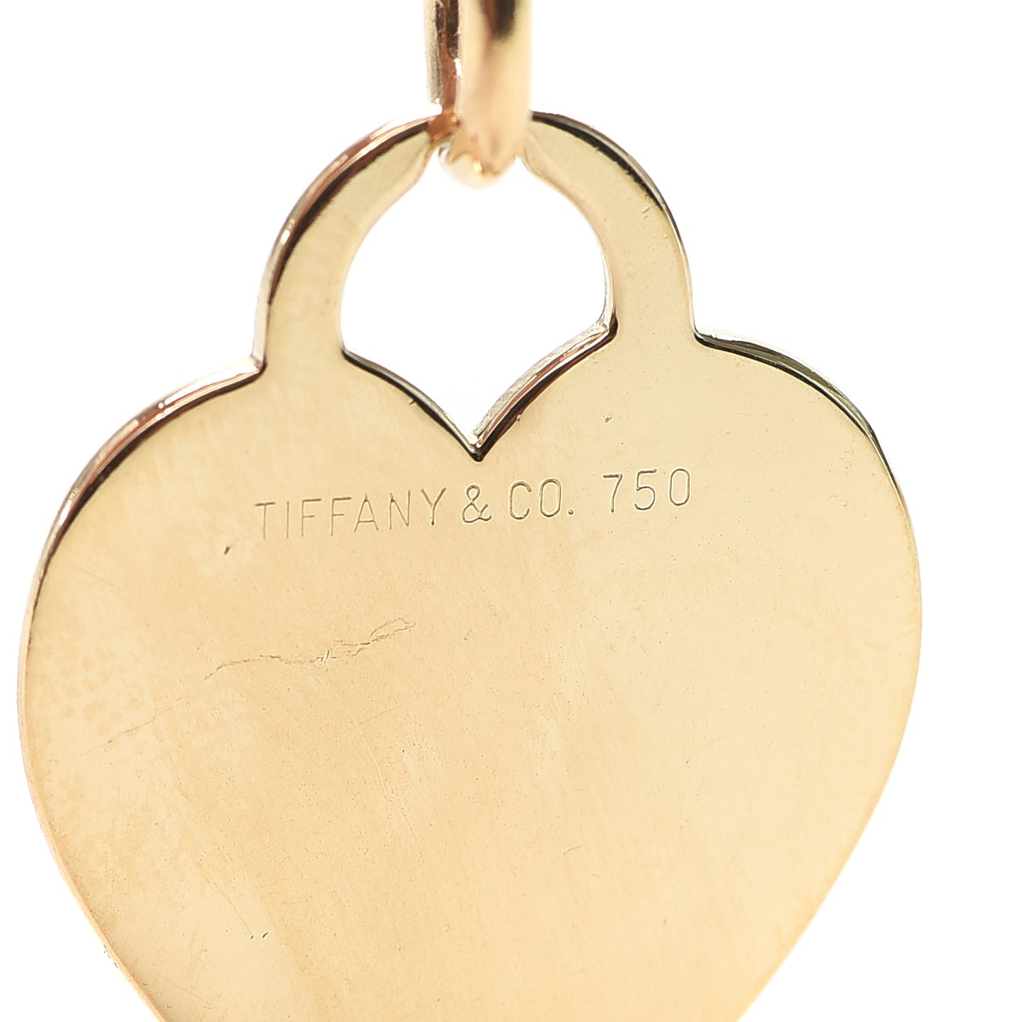 18K Yellow Gold Heart Tag Charm Bracelet