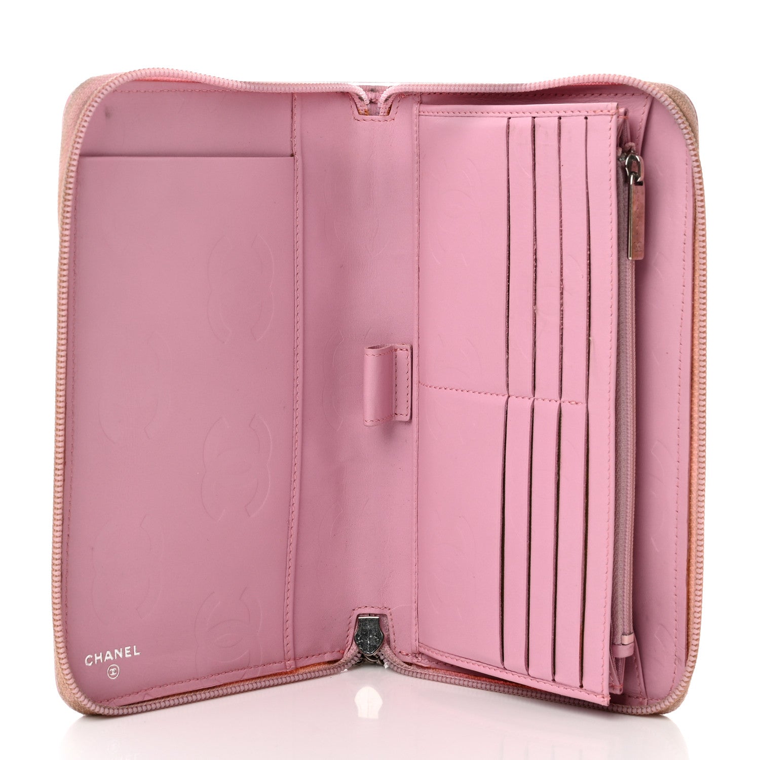 Chanel Calfskin Cambon Zip Around Organizer Wallet Pink 5 of 11