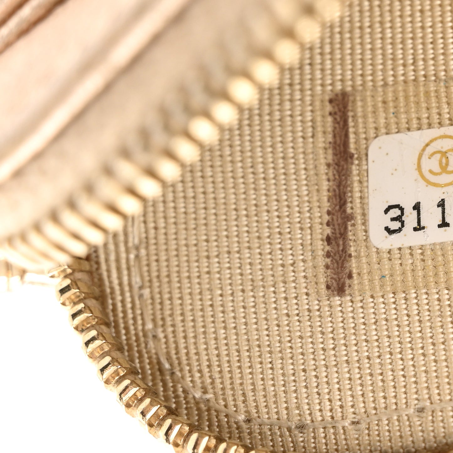 Metallic Lambskin Quilted Small Clutch With Chain Gold