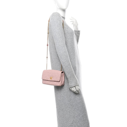 Chanel Lambskin Resin Pearl Quilted Small Flap Pink 2 of 10