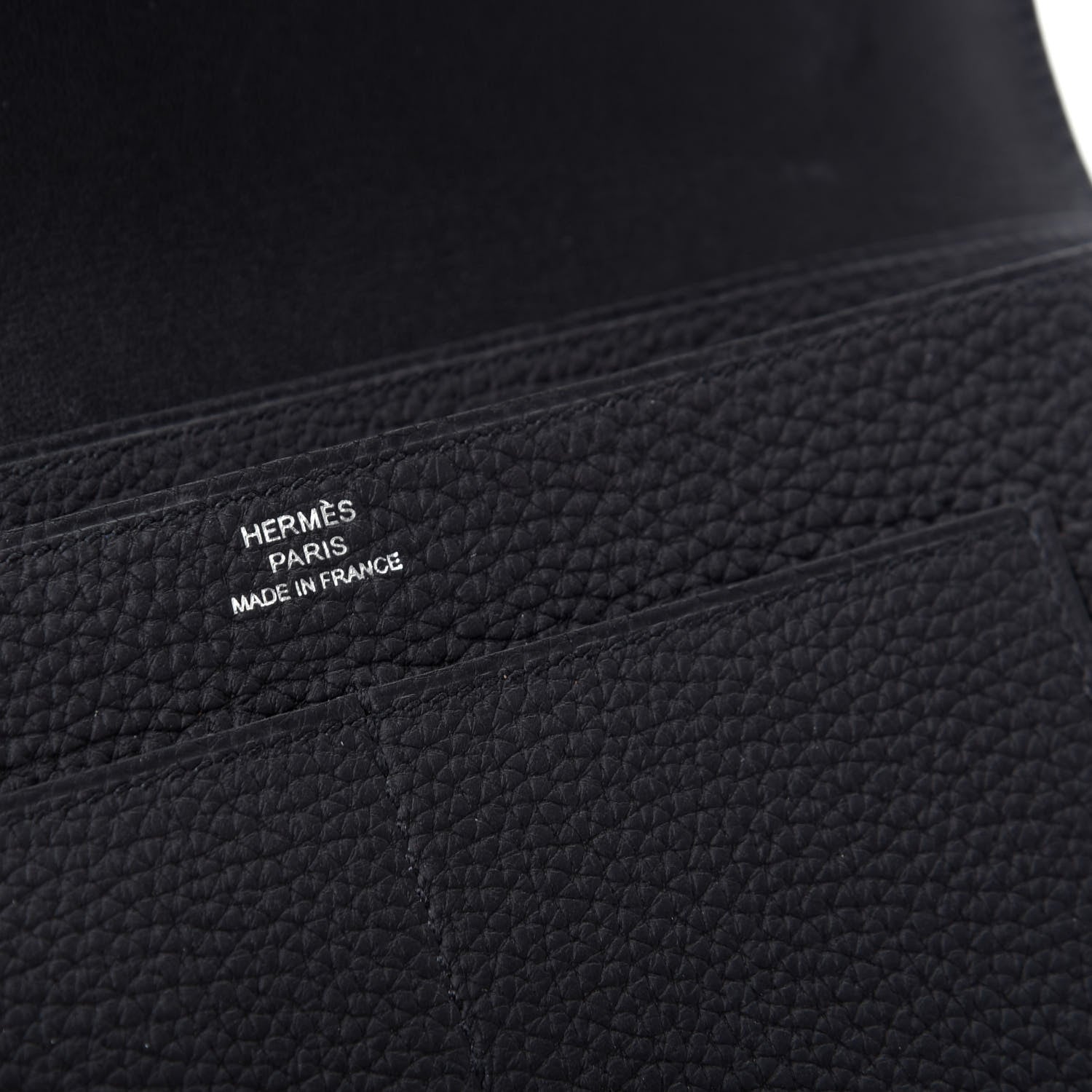 Hermes Togo Dogon Duo Wallet Black 7 of 9