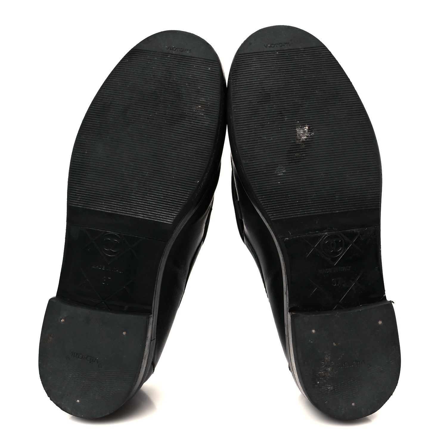 Chanel Lambskin Quilted CC Turnlock Loafers 37 Black 6 of 11