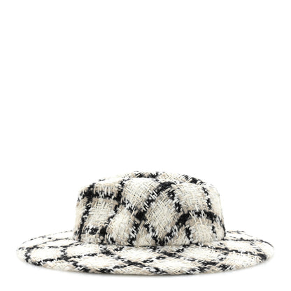 Chanel Tweed Hat M Ivory Black Grey 4 of 9