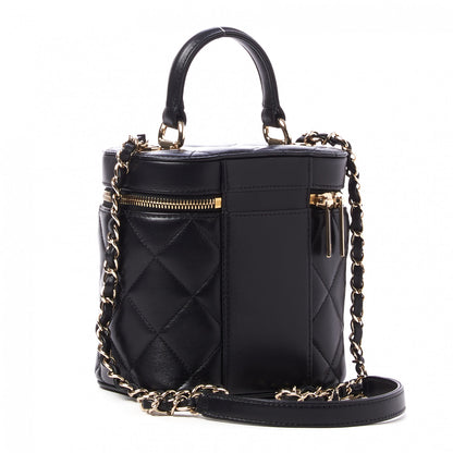 Chanel Lambskin Quilted Trendy Vanity Case Black 3 of 11