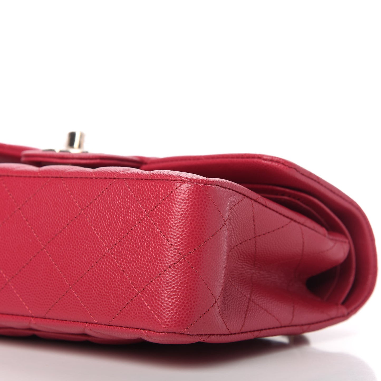 Caviar Quilted Small Double Flap Dark Pink
