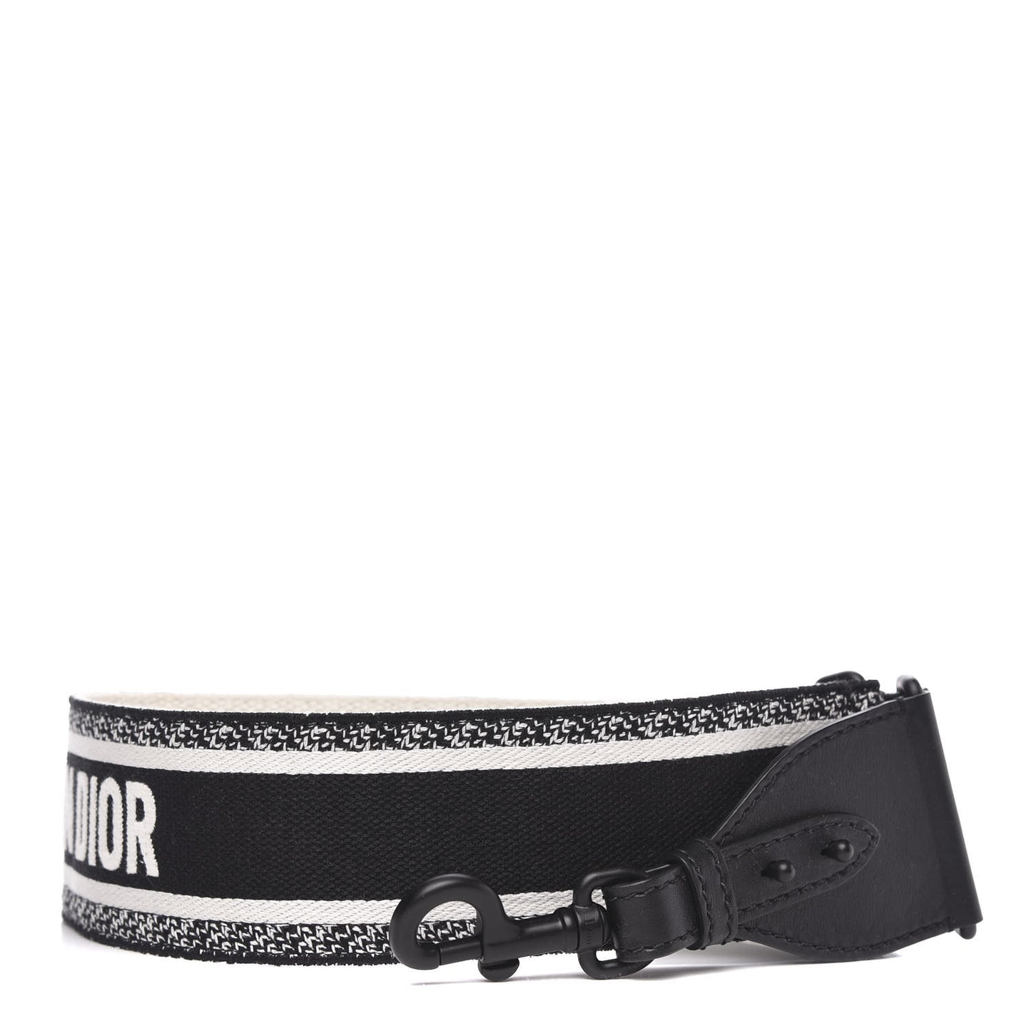 Canvas Embroidered Shoulder Strap Black Ultramatte