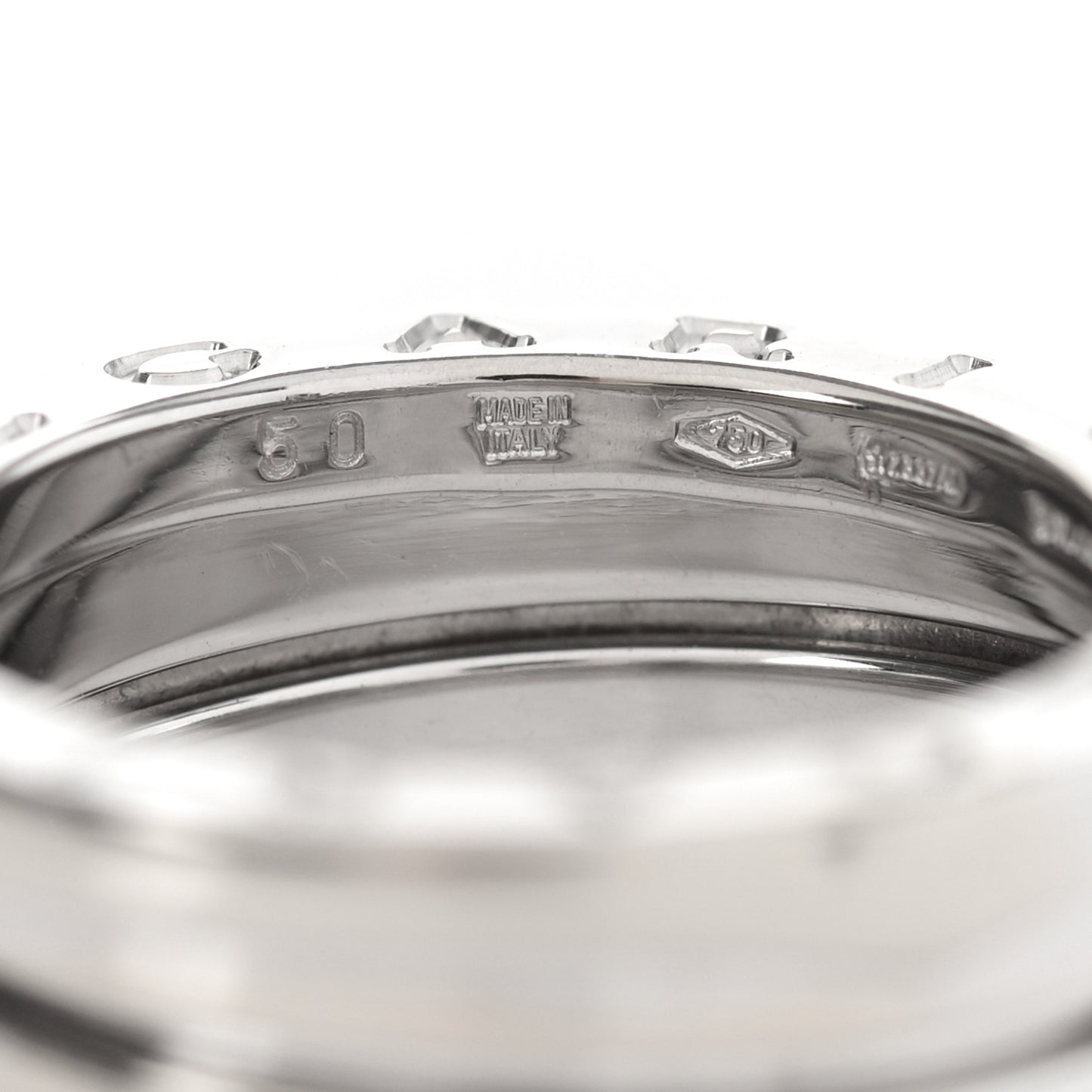 18K White Gold B.Zero1 Three-Band Ring 50 5.25