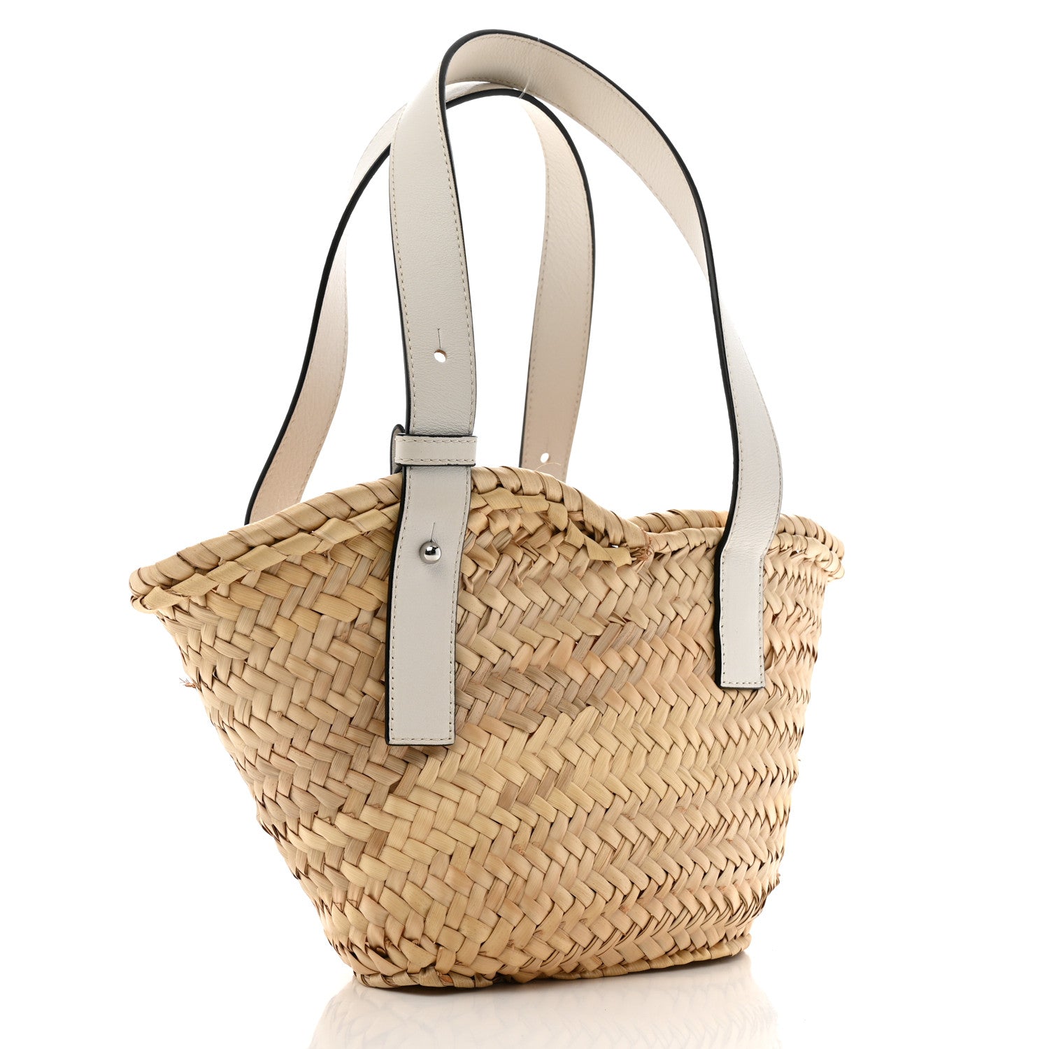Loewe Raffia Mini Basket Tote Bag Natural White 3 of 13