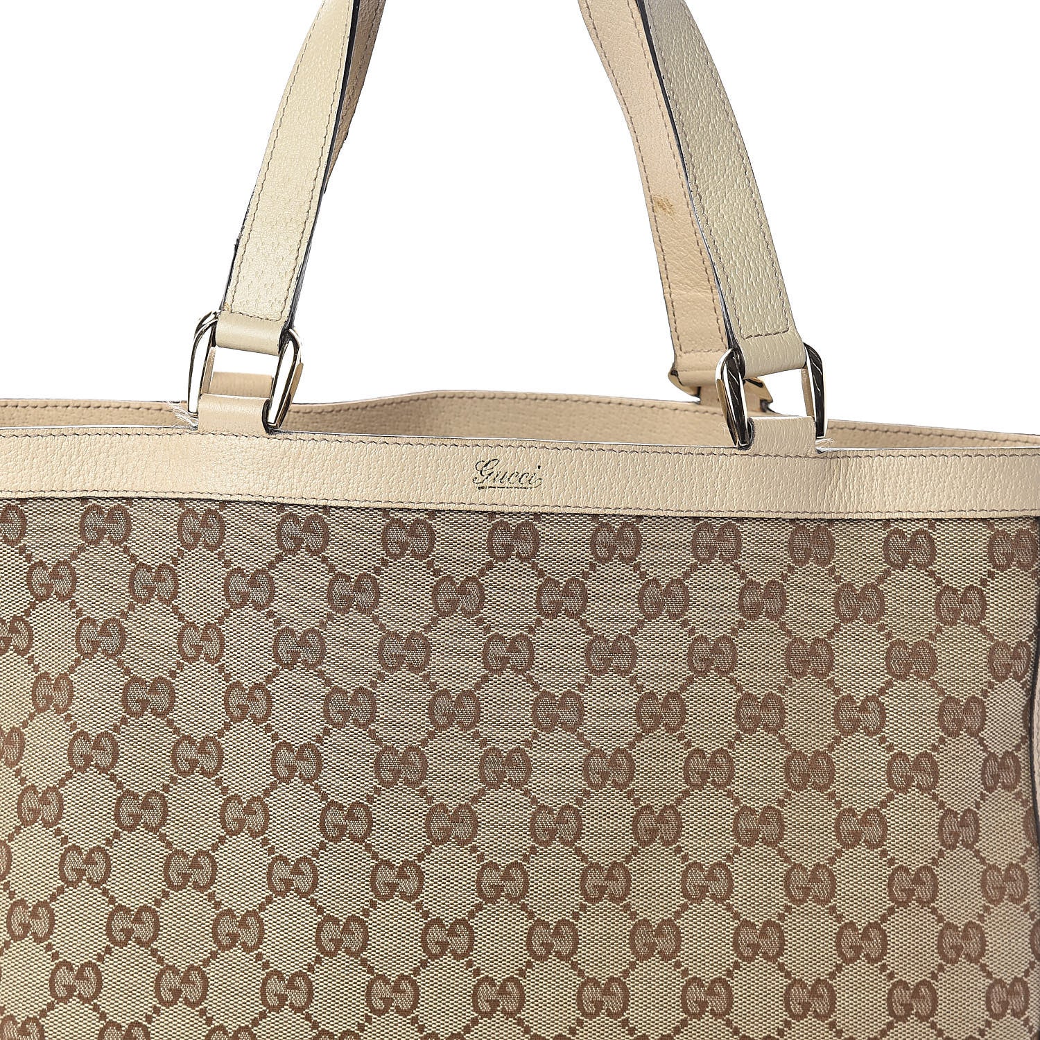 Gucci Monogram Medium Abbey Tote White 8 of 12