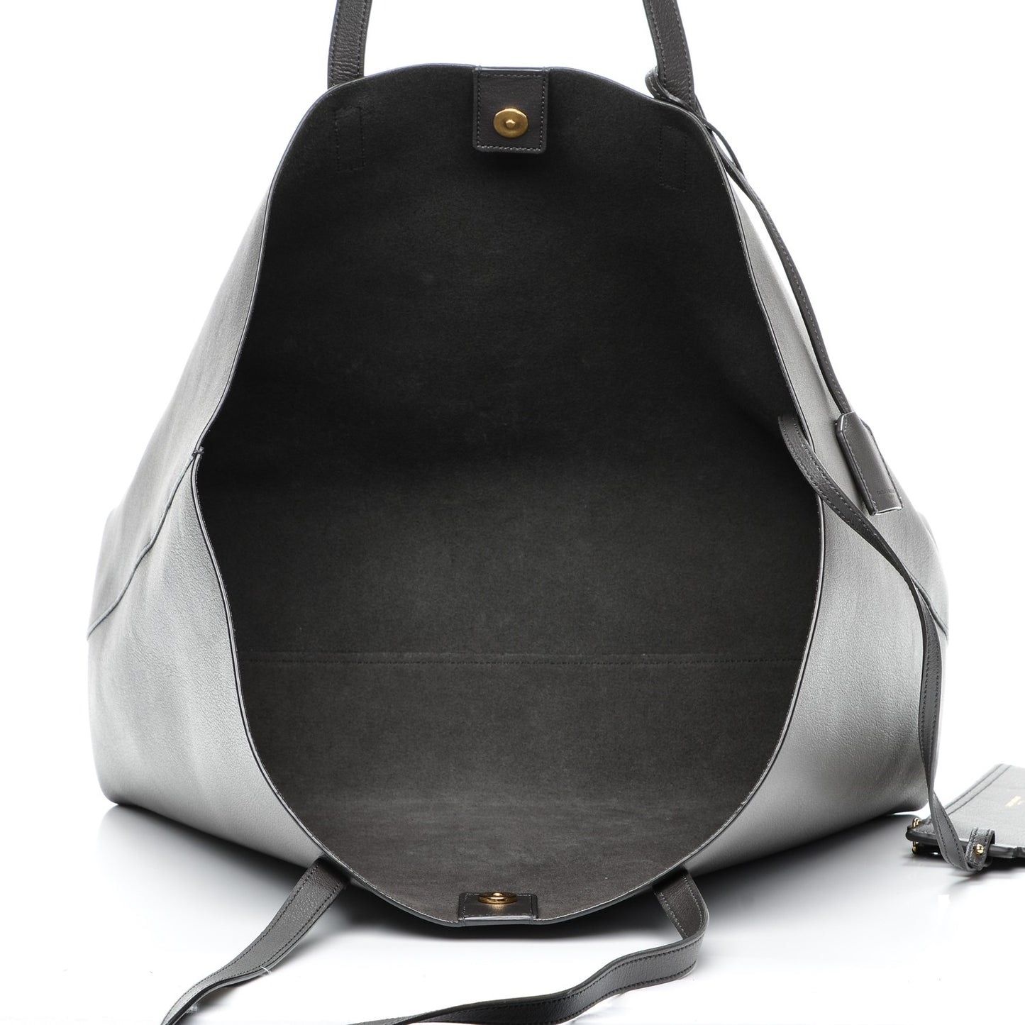 Calfskin Large Shopping Tote Dark Grey
