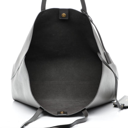 Saint Laurent Calfskin Large Shopping Tote Dark Grey 6 of 9