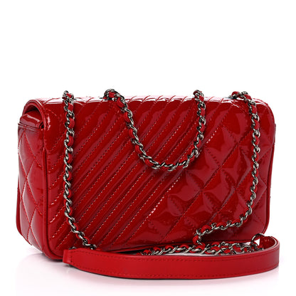 Chanel Patent Quilted Small Coco Boy Flap Red 3 of 11