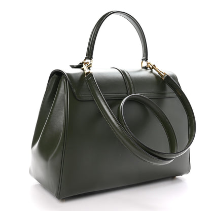 Celine Satinated Calfskin Medium 16 Top Handle Bag Khaki 3 of 10
