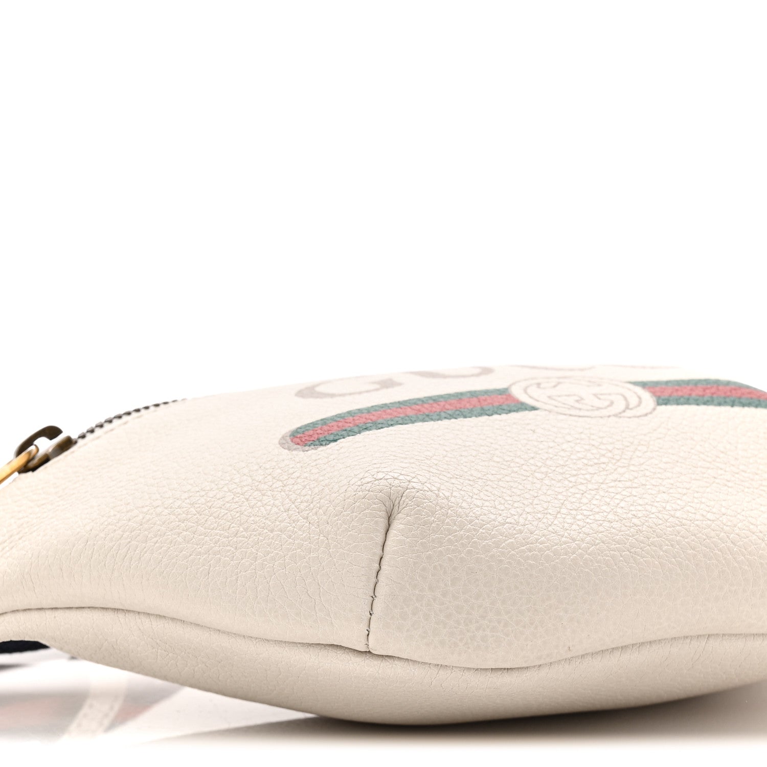 Gucci Grained Calfskin Small Logo Belt Bag White 9 of 10