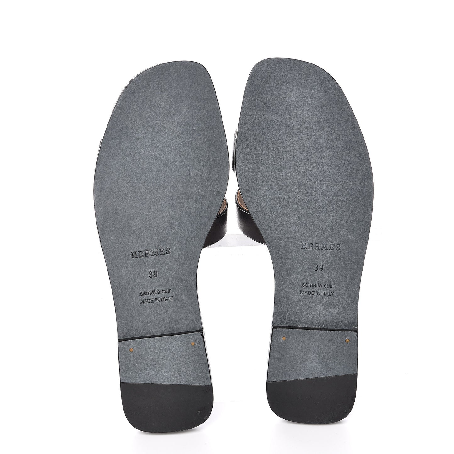Box Calfskin Oran Sandals 39 Black