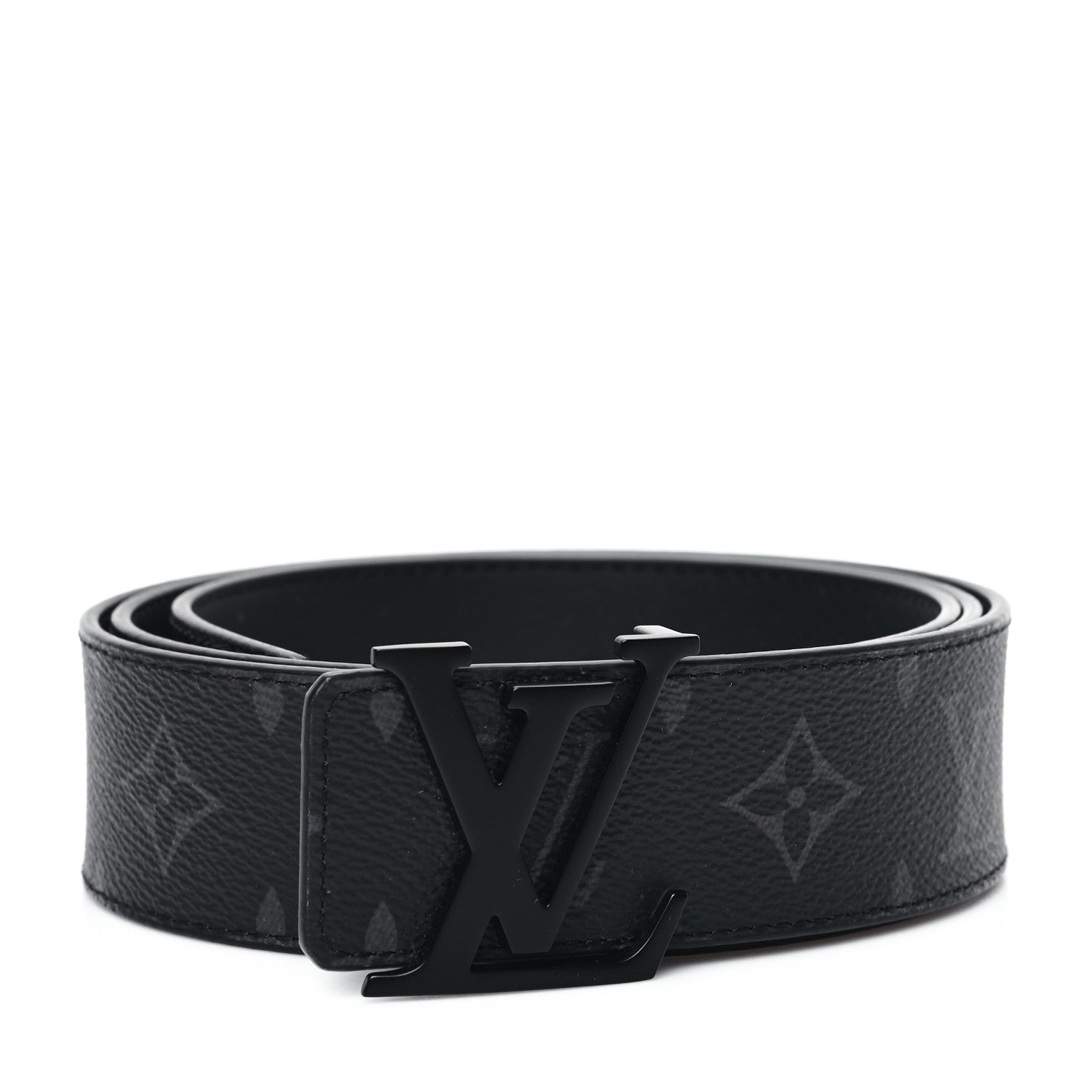 Louis Vuitton Monogram Eclipse Taigarama 40mm LV Initiales Reversible Belt 100 40 Black 1 of 6
