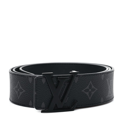 Louis Vuitton Monogram Eclipse Taigarama 40mm LV Initiales Reversible Belt 100 40 Black 1 of 6