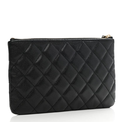 Chanel Caviar Quilted Small French New Wave CC Pouch Black 3 of 8