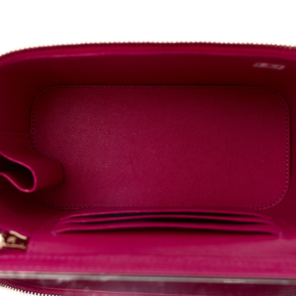 Chanel Lambskin Quilted Small Charming Top Handle Vanity Case With Chain Dark Pink 5 of 11