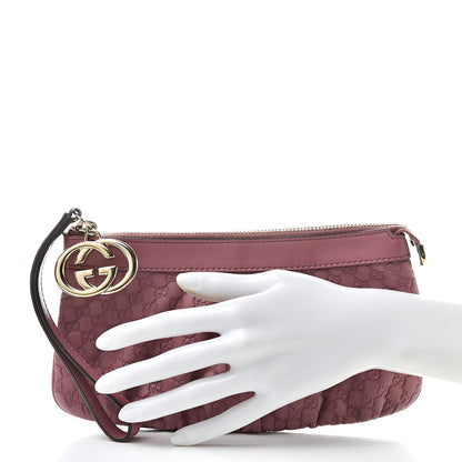 Gucci Metallic Guccissima New Britt Wristlet Pink 2 of 7