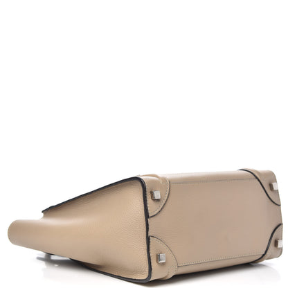 Celine Drummed Calfskin Micro Luggage Dune 4 of 13