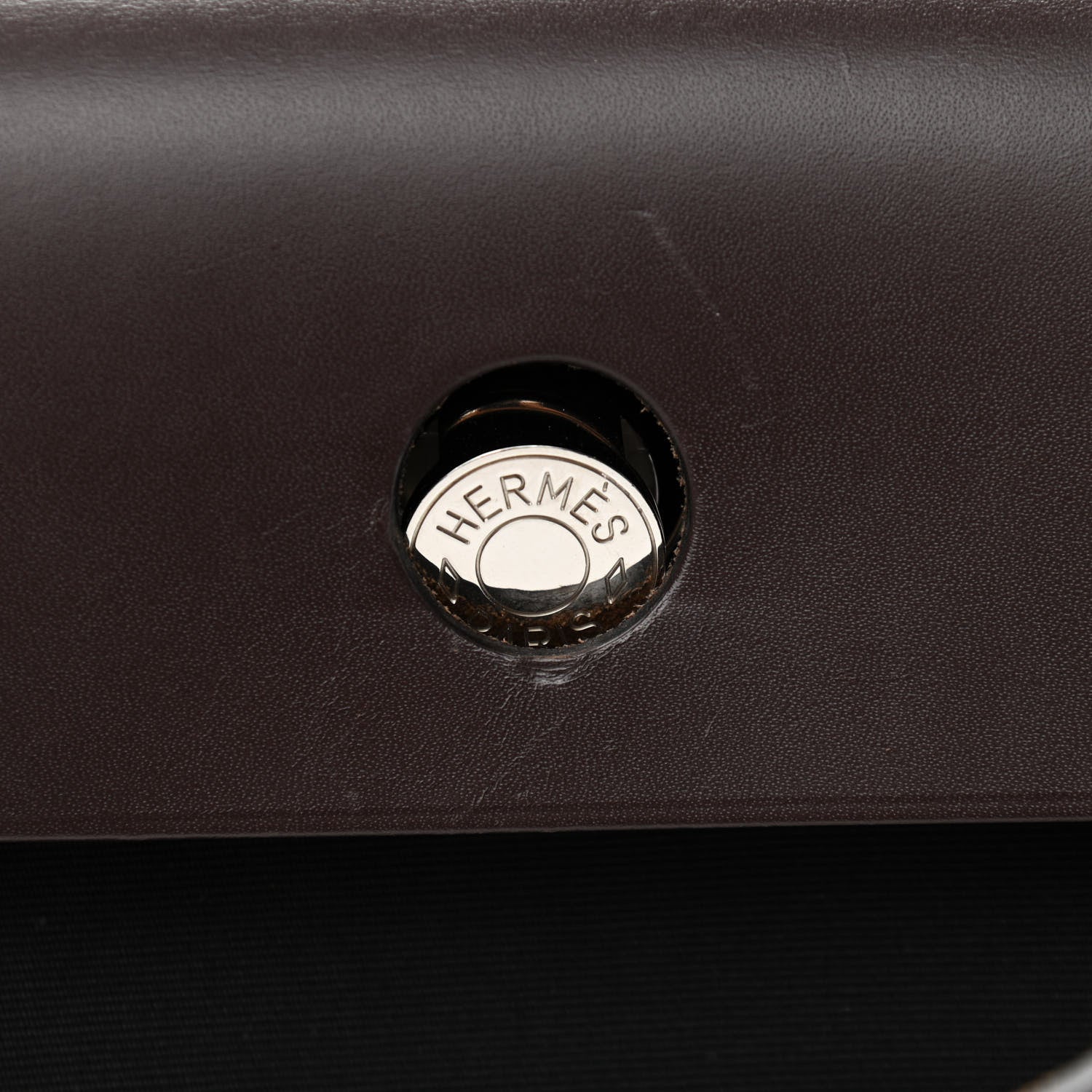 Hermes Military Toile Vache Hunter Herbag Zip PM 31 Black Ebene 10 of 10