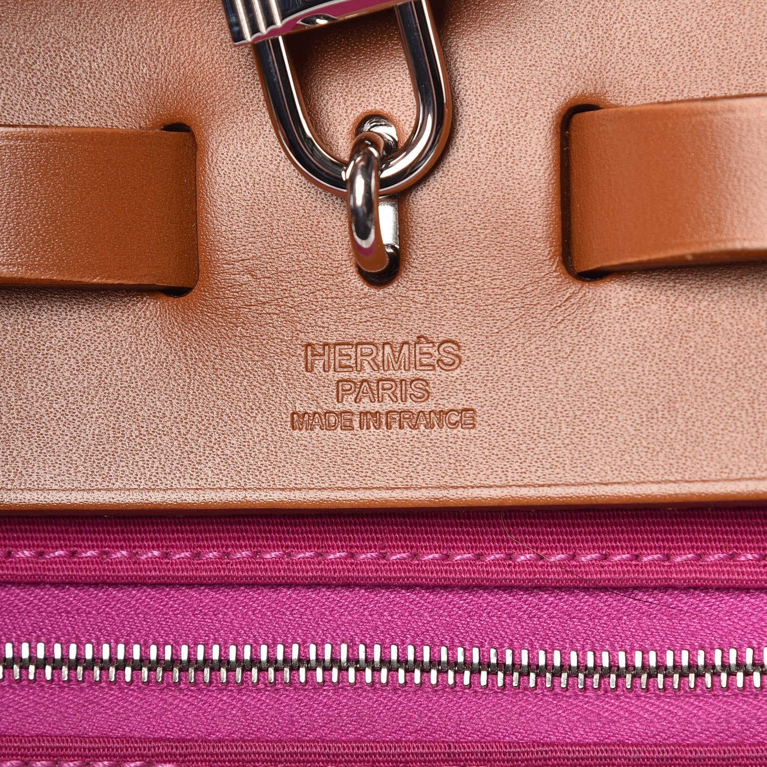 Hermes Vache Hunter Toile Herbag Zip 31 PM Magnolia Fauve 9 of 16