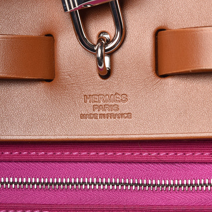 Hermes Vache Hunter Toile Herbag Zip 31 PM Magnolia Fauve 9 of 16