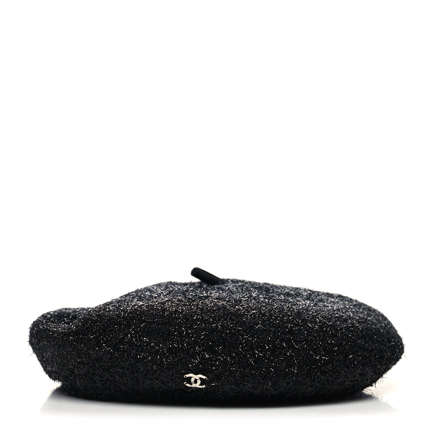 Chanel Cotton Metallic CC Beret M Black 1 of 7