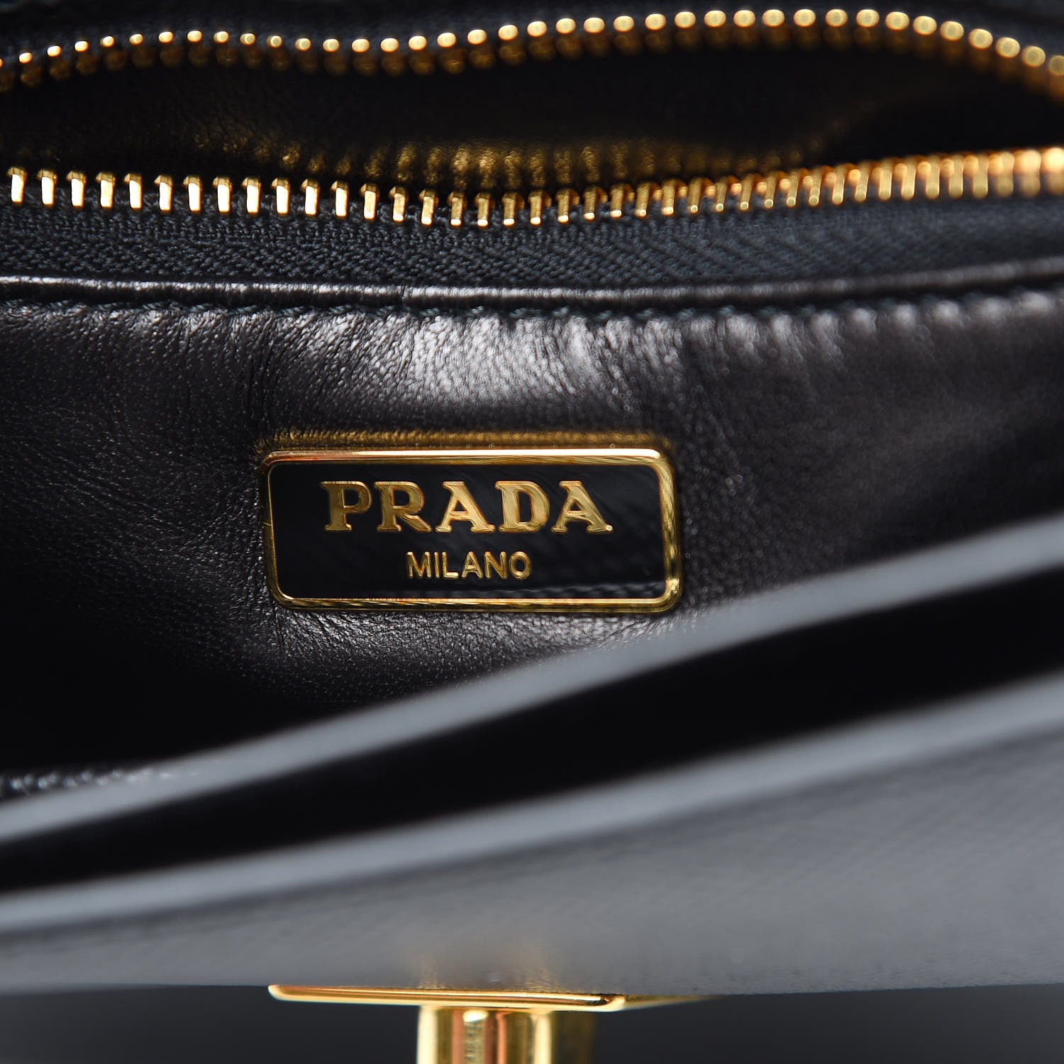 Prada Saffiano Bi-Color Crossbody Bag Inchiostro Black 6 of 10