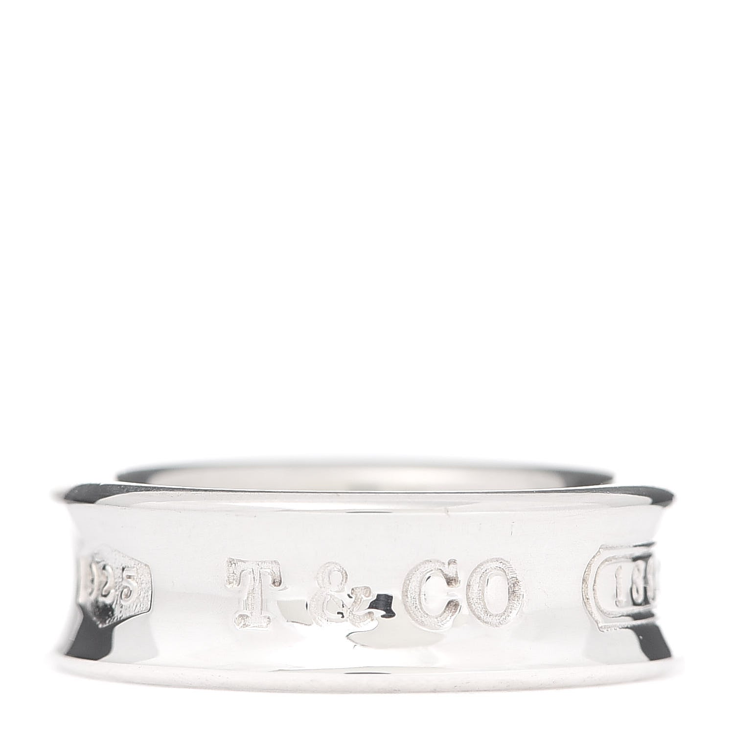 Tiffany Sterling Silver 1837 Band Ring 57 8 1 of 5