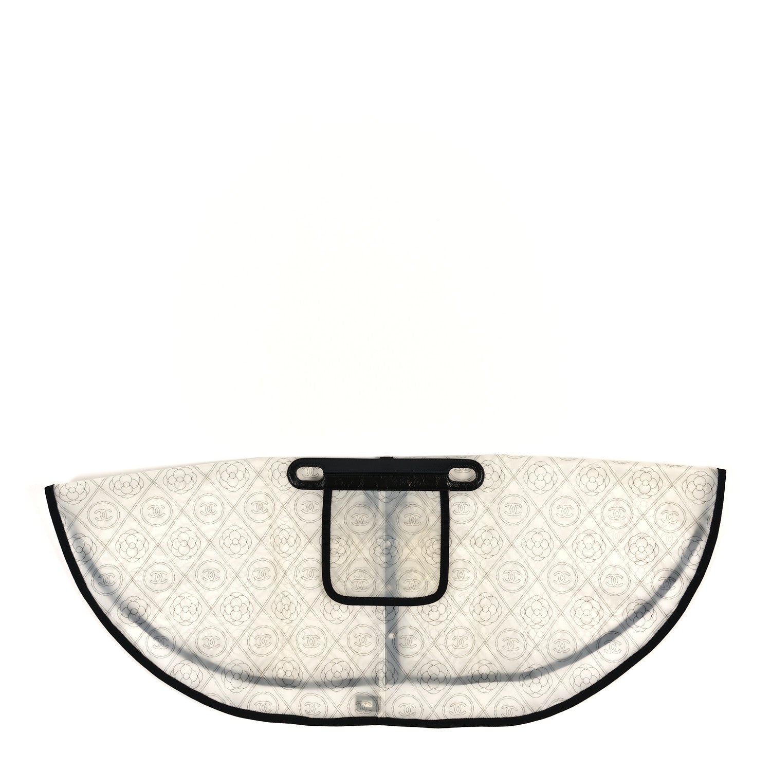 Chanel PVC Calfskin Coco Bag Raincoat White Black 2 of 5