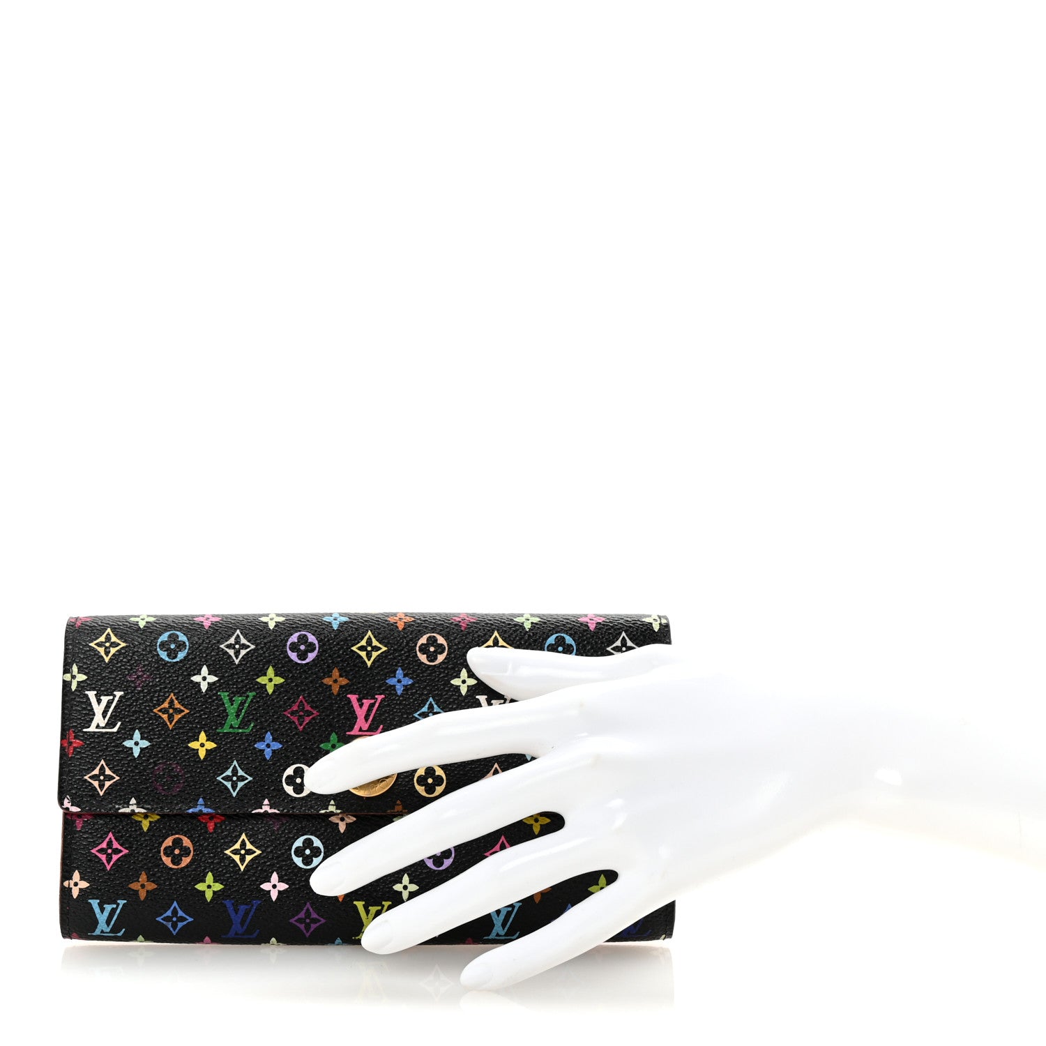 Louis Vuitton Monogram Multicolor Sarah Wallet Black Grenade 2 of 6