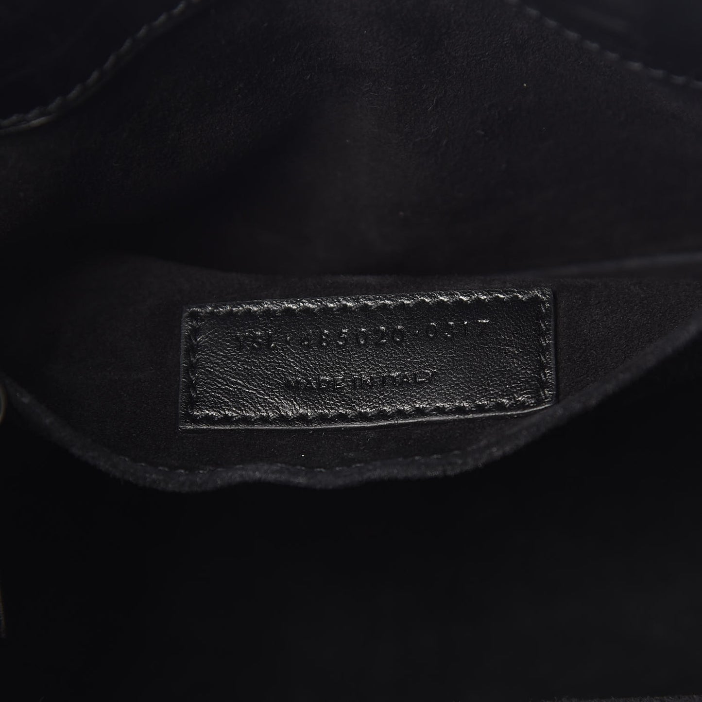 Calfskin Crocodile Embossed Nano Supple Sac De Jour Black