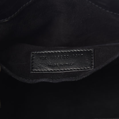 Saint Laurent Calfskin Crocodile Embossed Nano Supple Sac De Jour Black 7 of 10