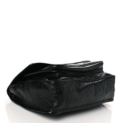 Saint Laurent Crinkled Calfskin Matelasse Monogram Medium Niki Chain Satchel Black 4 of 9